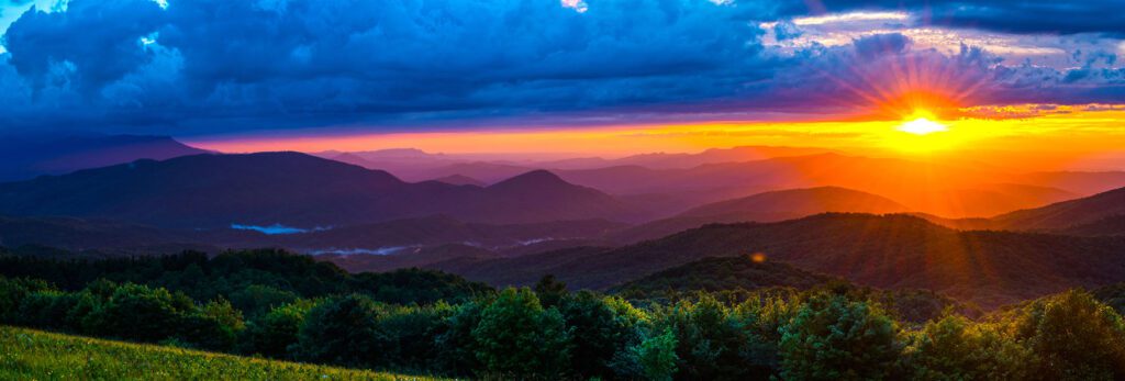 Sunset at Max Patch in Western North Carolina